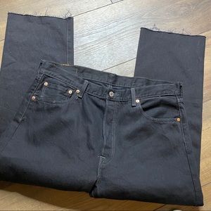 Levis Raw Hem Straight Leg Jeans Size 12